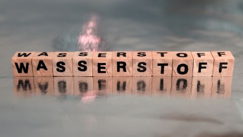 Bauklötze mit der Aufschrift "Wasserstoff"