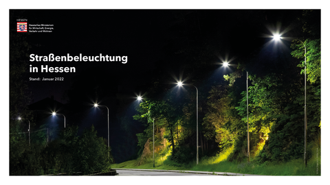 Grafik mit Text: Startseite Straßenbeleuchtung